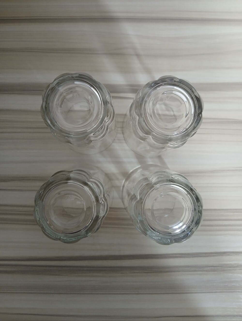 Vintage Clear Glass Juice Glasses Cups Set of 4 - Picture 8 of 15
